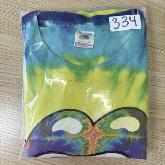 Vintage Rolling Stones Shirt Mens XL Tie Dye 90s Fractal 1994 Tour Concert Tee - Picture 12 of 12